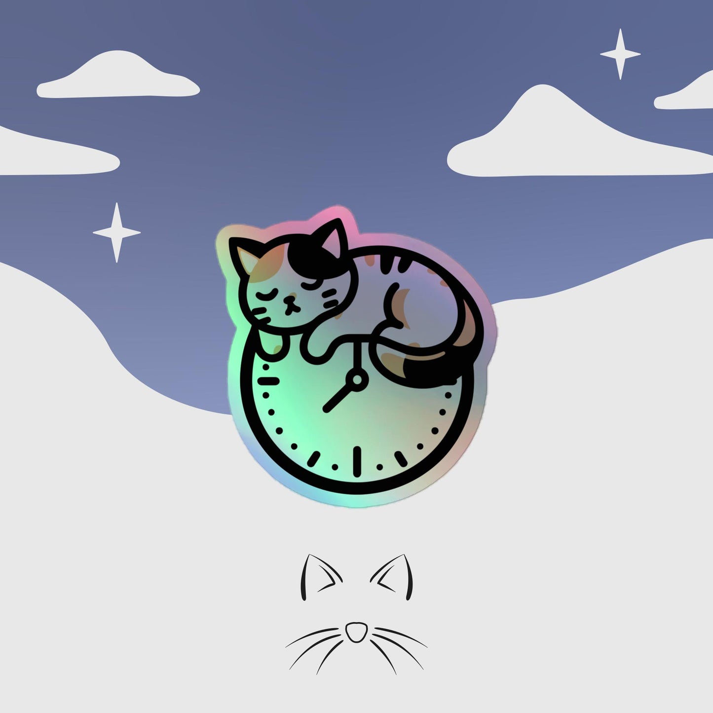 Ember Sleepy Holographic Sticker