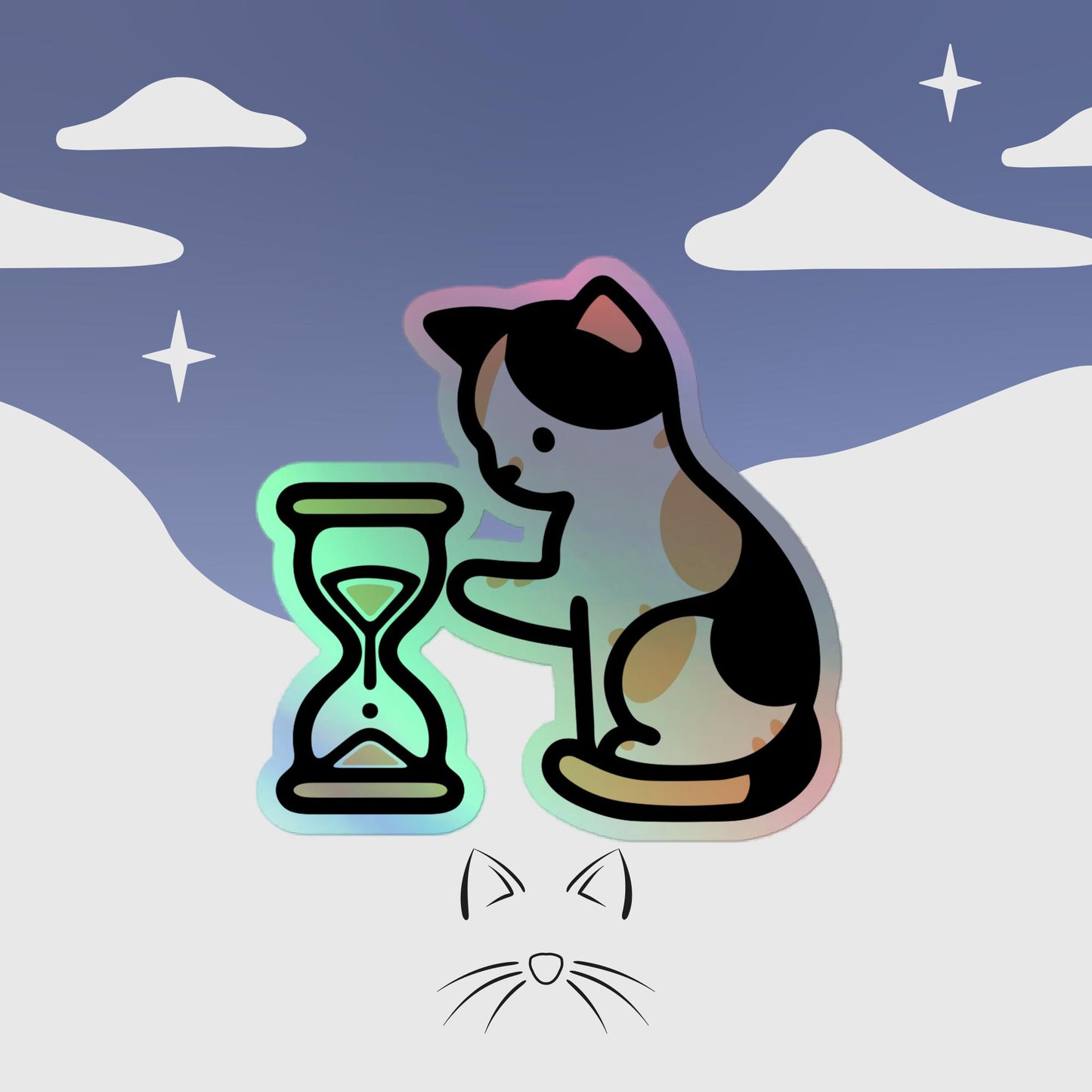 Ember Hourglass Holographic Sticker