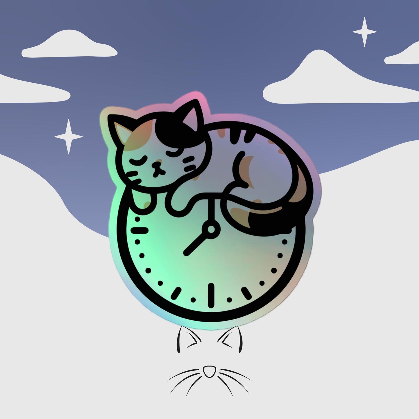 Ember Sleepy Holographic Sticker