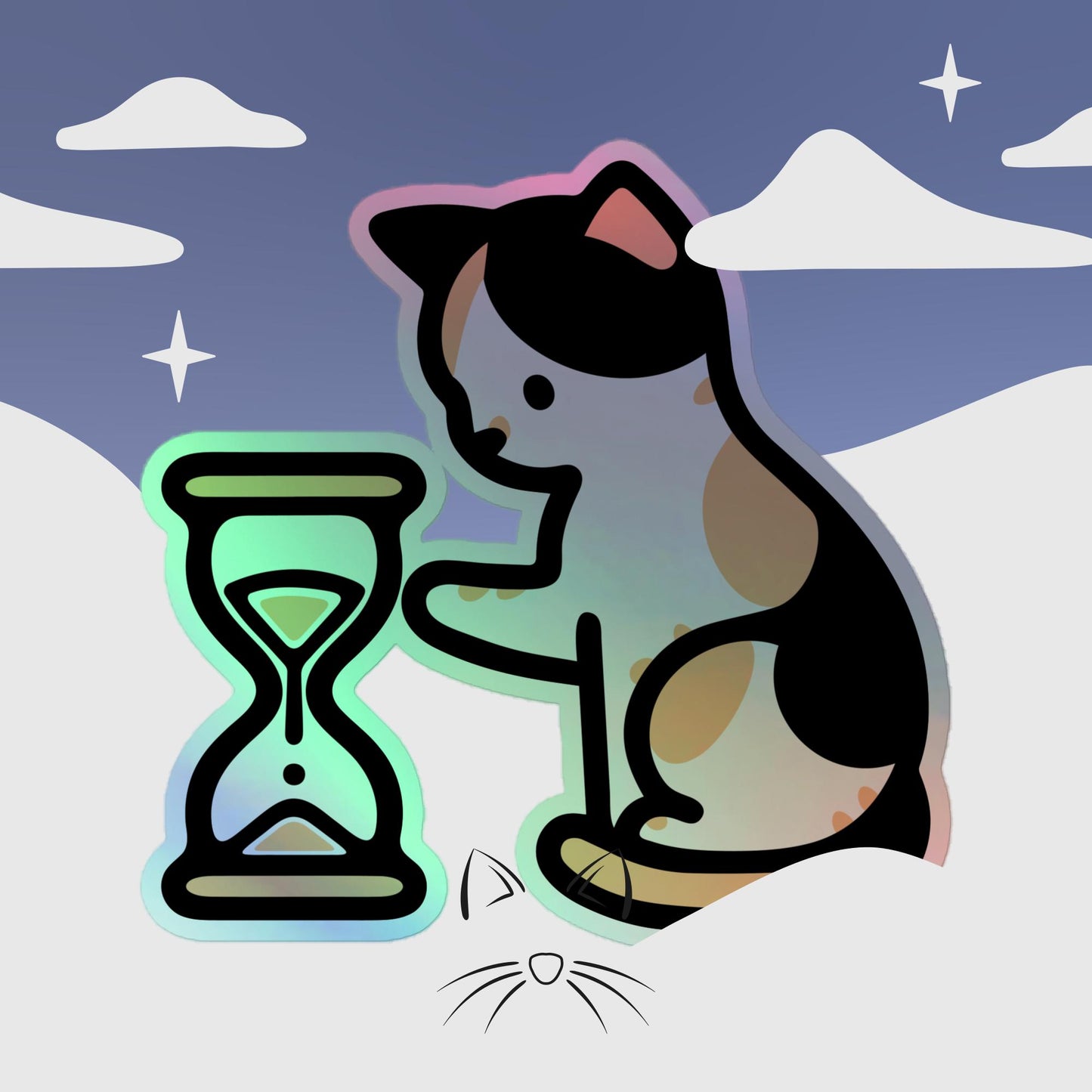 Ember Hourglass Holographic Sticker