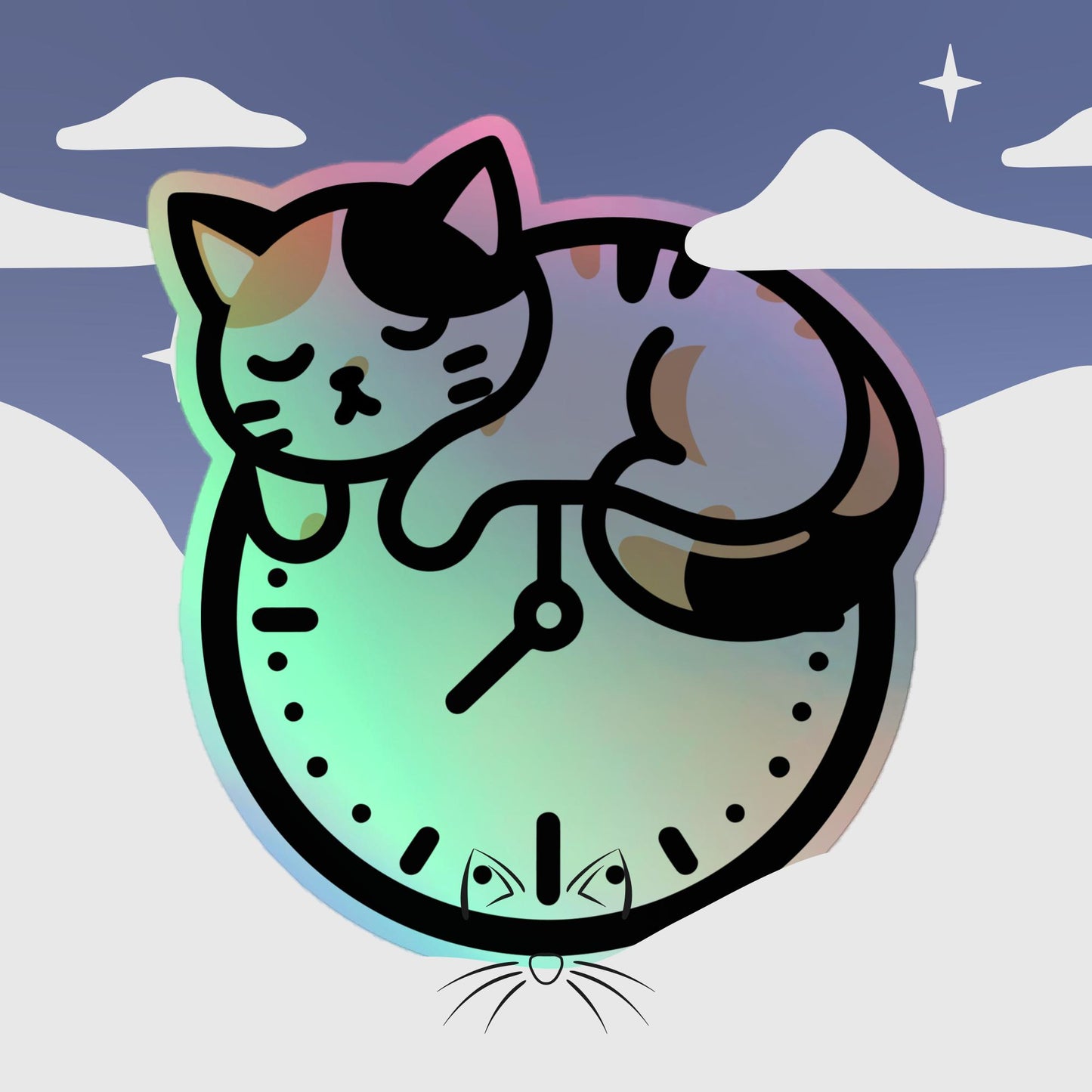 Ember Sleepy Holographic Sticker