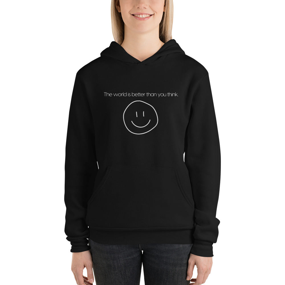 Unisex Wholesome "The World is Better" Sweater (Dark)