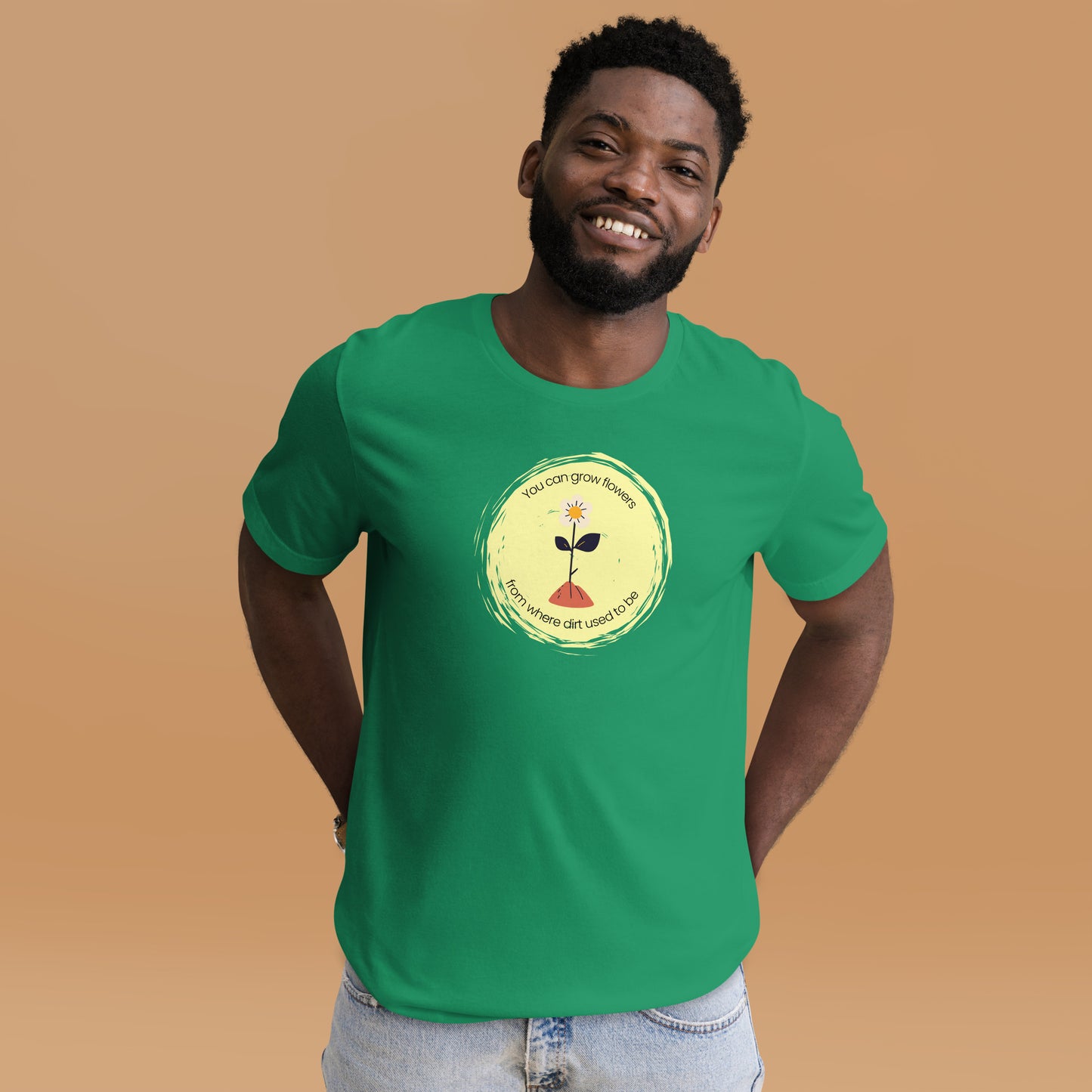 Unisex Wholesome "Grow Flowers from Dirt" T-Shirt